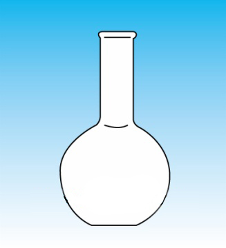 boiling flask flat bottom, long narrow neck 1111 GG17